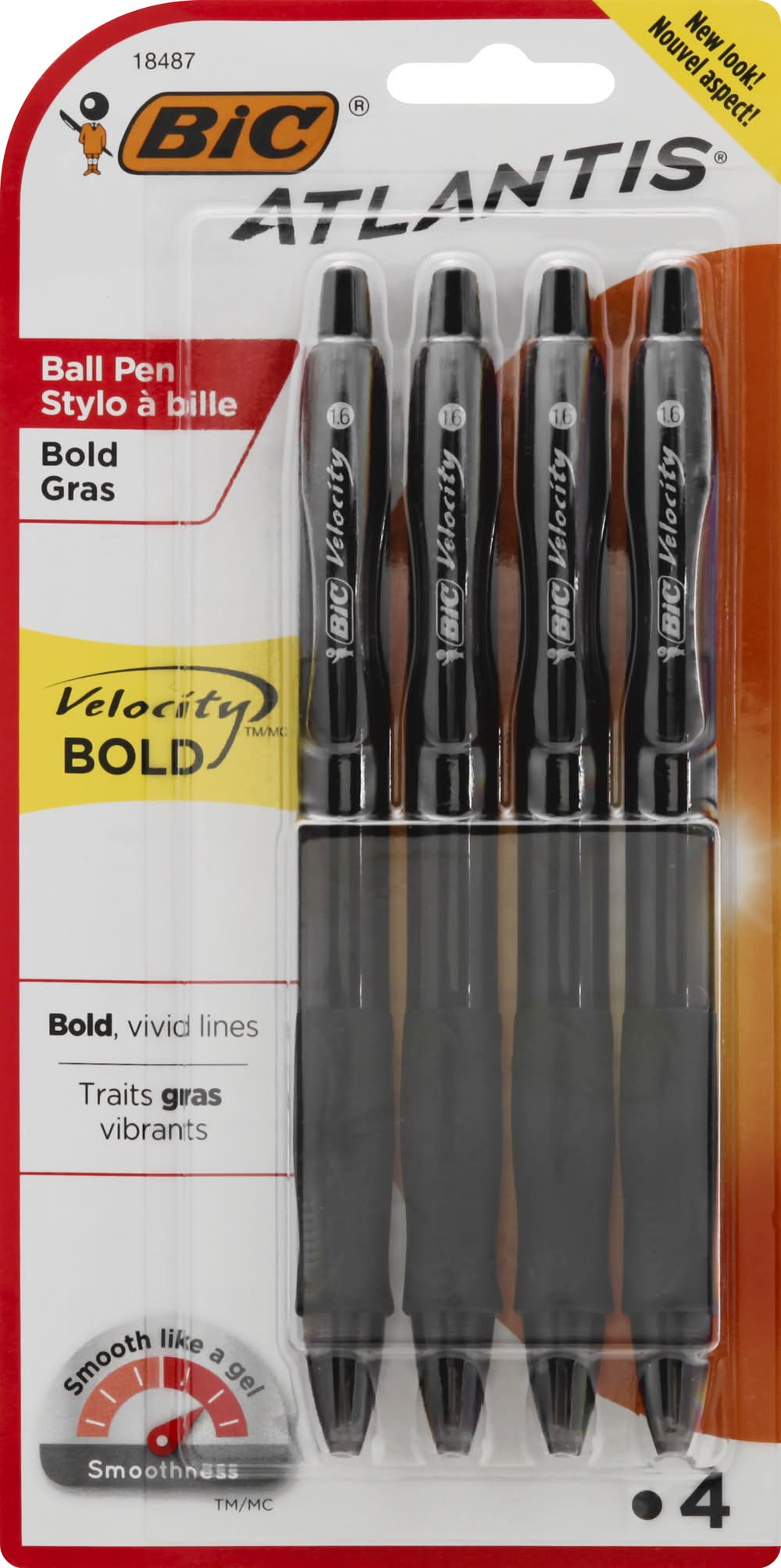 BiC Atlantis Velocity Bold Black Ink Ball-Point Pens (3.2 oz)