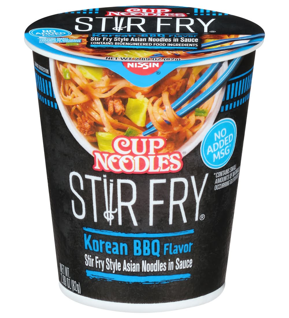 Nissin Stir Fry Asian Noodles in Sauce, Korean Bbq (2.89 oz)