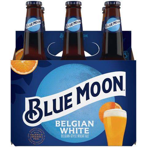 Blue Moon Belgian White Ale 6 Pack 12oz Bottle