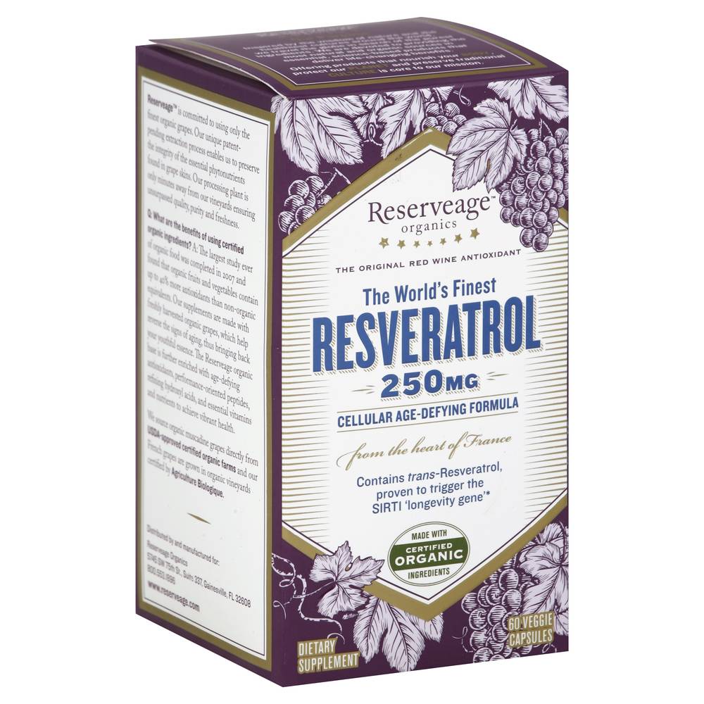 Reserveage Resveratrol 250 mg Dietary Supplement (60 ct)