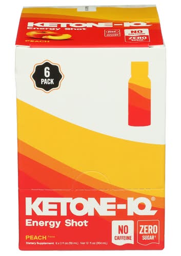 Ketone-Iq Peach High Performance Energy Shot 6 Pack