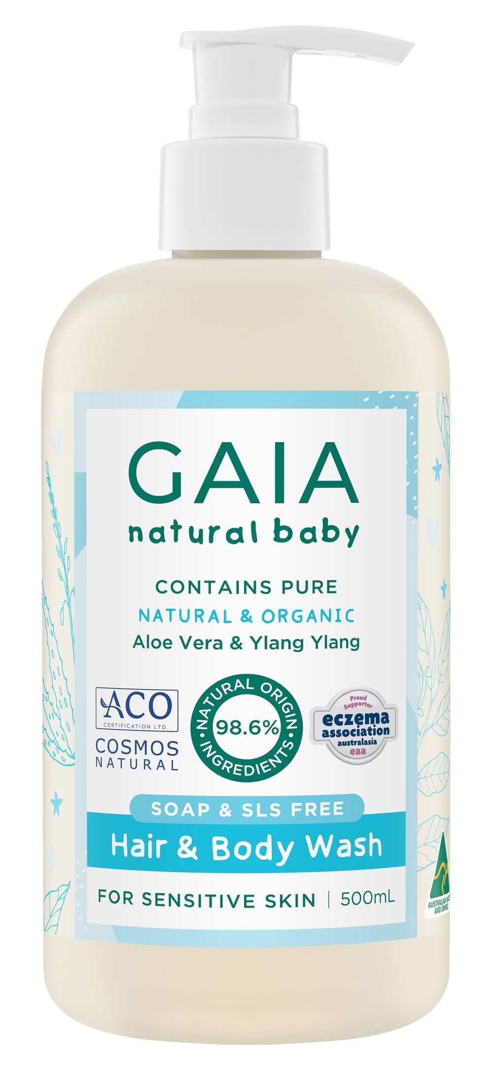Gaia Herbs Baby Hair & Body Wash (500mL)