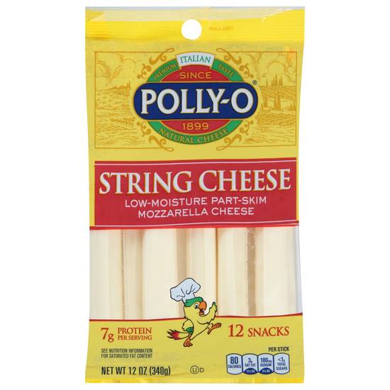 Polly-O String Cheese Mozzarella (12 ct)