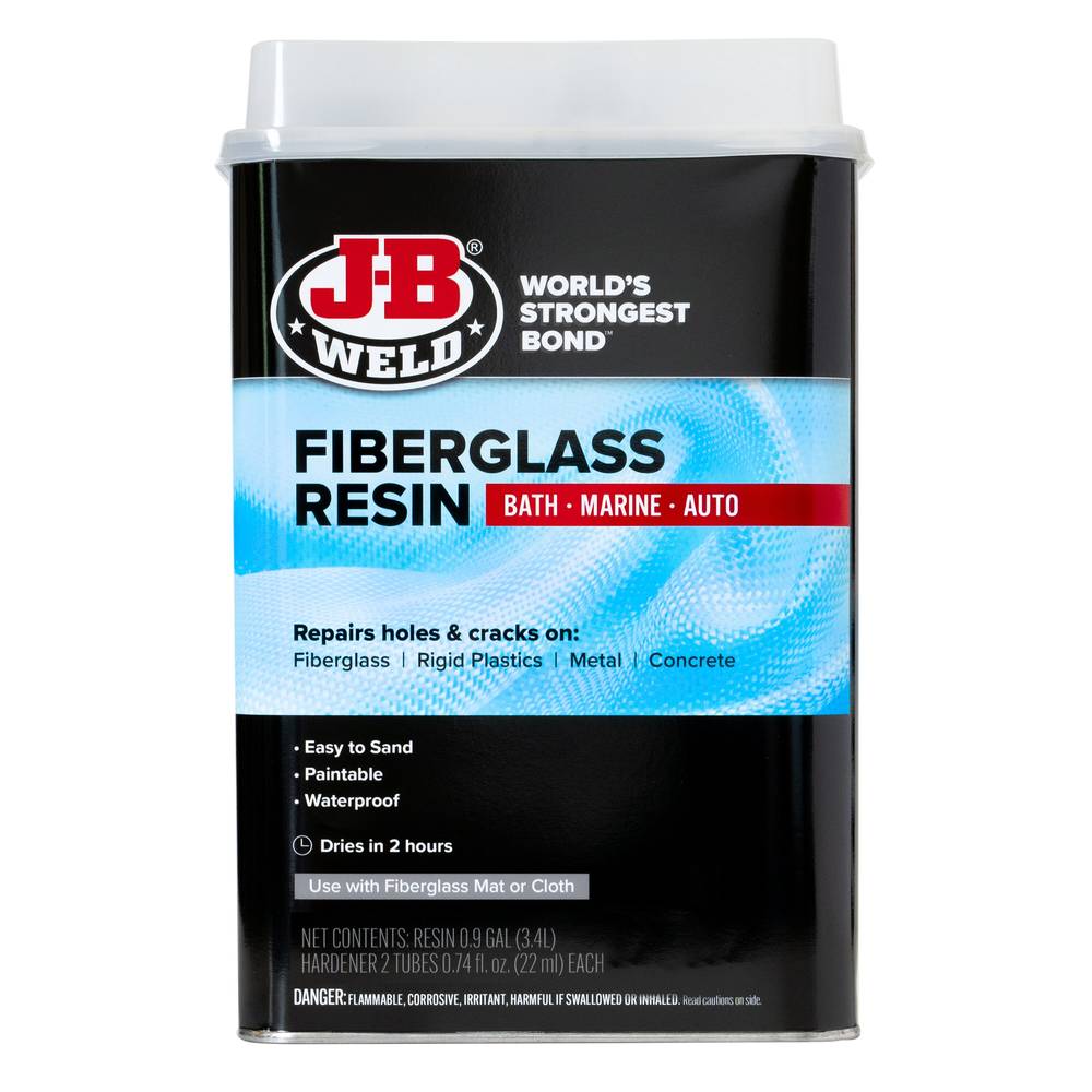 J-B WELD 1-Gallon Heavy Duty, Waterproof Interior/Exterior Yellow Fiberglass Resin Repair | 40404