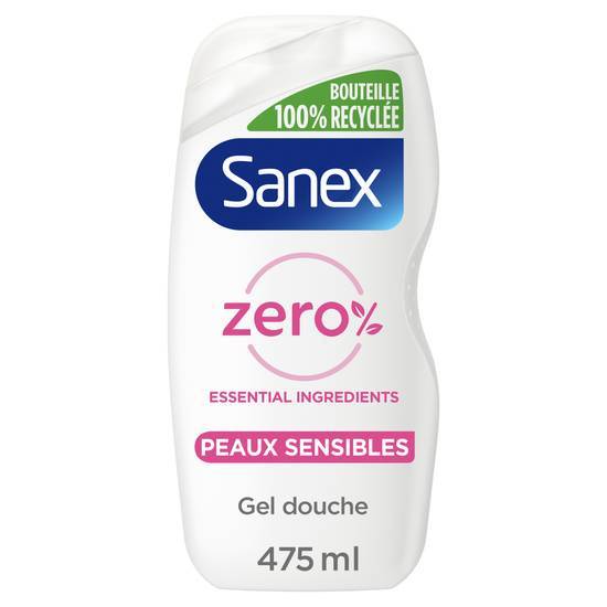 Sanex gel douche zéro essentials peaux sensibles