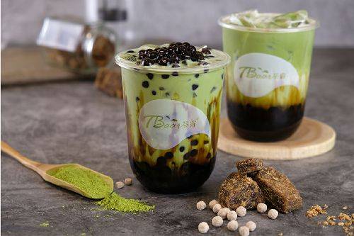 Brown Sugar Bubble Matcha 黑熊出抹