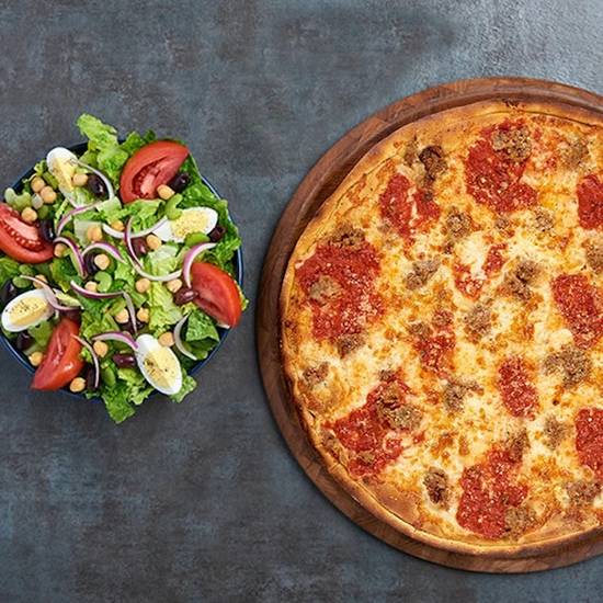 16" One Topping Pizza & Large Salad Bundle