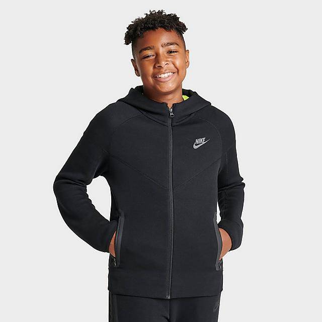 Boys' Nike Sportswear Tech Fleece Full-Zip Hoodie (Large)