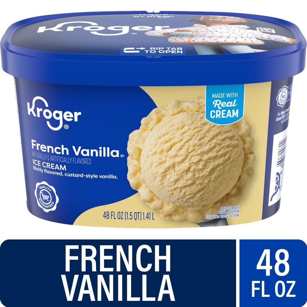 Kroger Magnifique Ice Cream, French Vanilla (48 fl oz)
