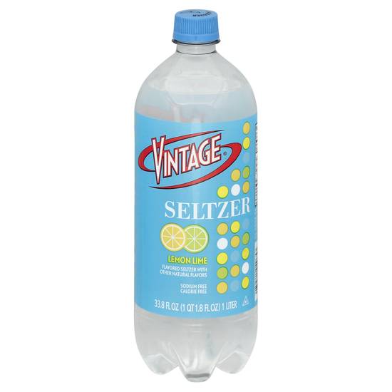 Vintage Calorie Free Seltzer (33.8 fl oz) (lemon-lime)