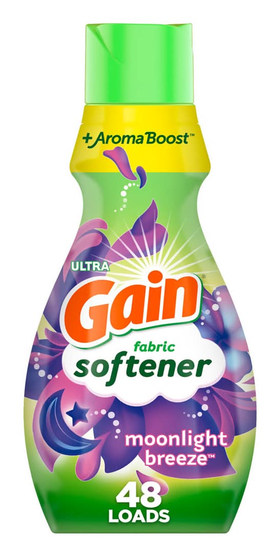 Gain Fabric Softner Moonlight Breeze 35 Fl Oz 48 Loads He Compatible
