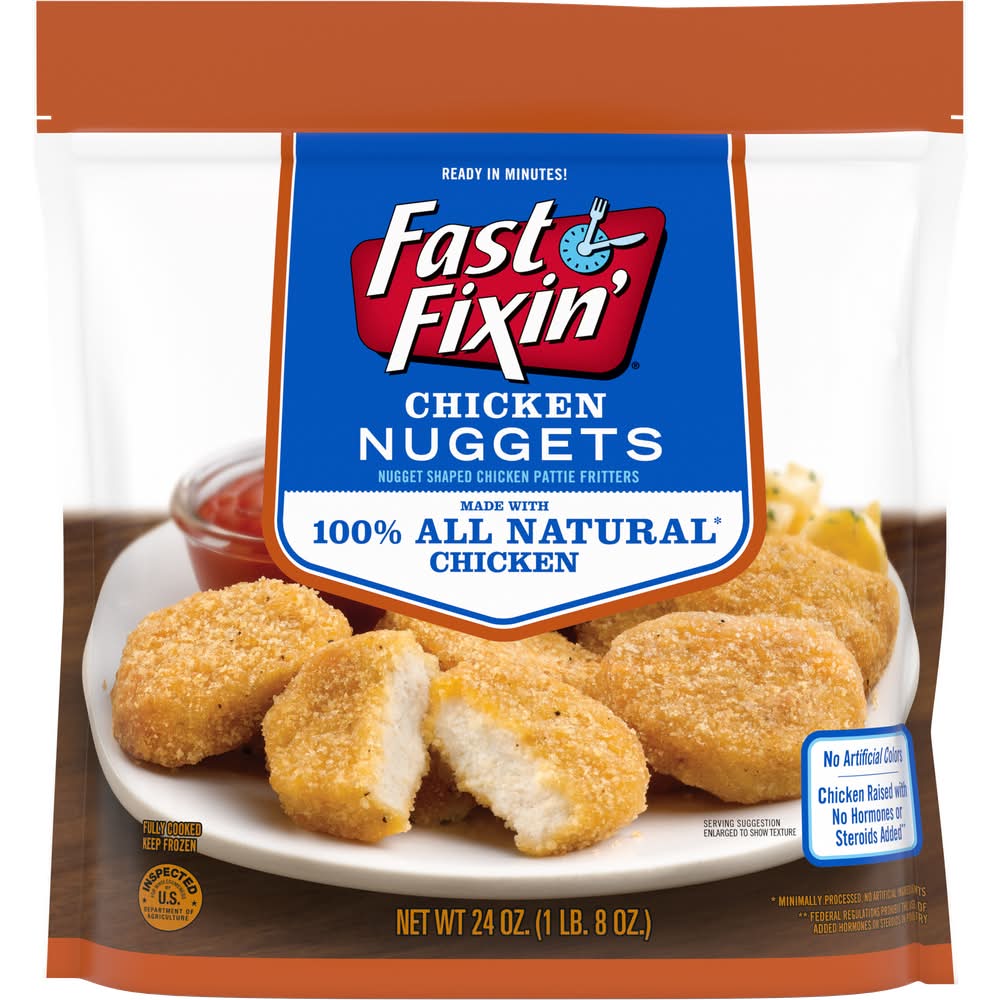 Fast Fixin All Natural Breast Nuggets, Chicken (24 oz)