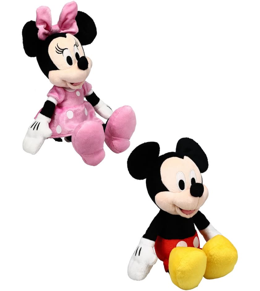 Disney Mickey Mouse & Minnie Plush Toy, 2.5x5.3x2.9 in