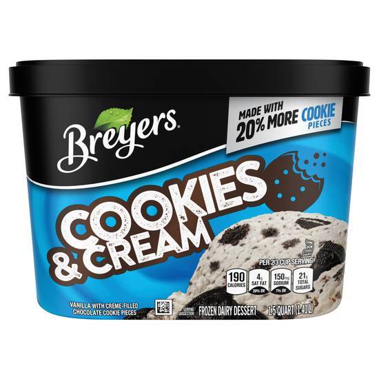 Breyers Dairy Dessert (cookies and cream)