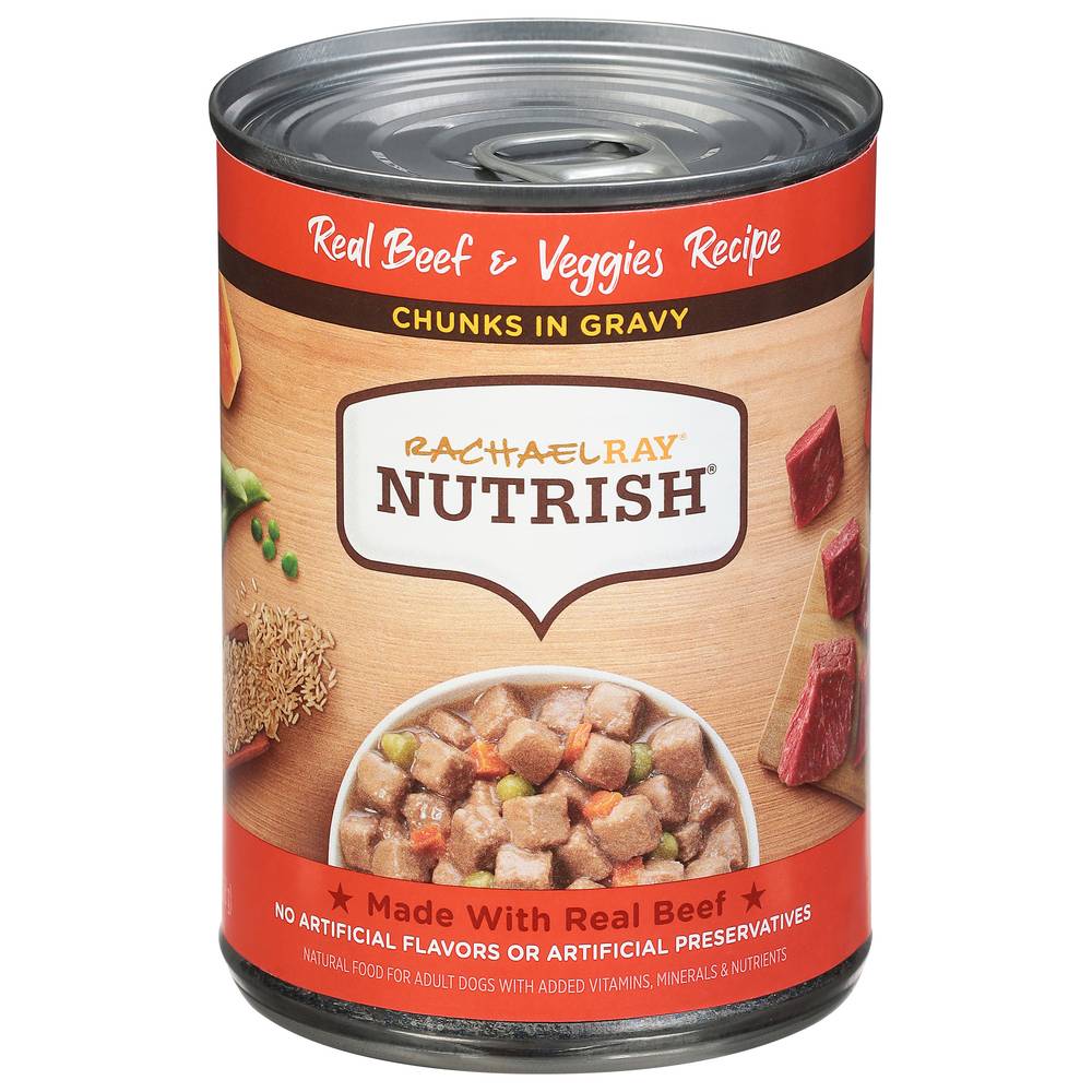 Nutrish Chunks in Gravy Wet Real Beef & Veggies Recipe Dog Food