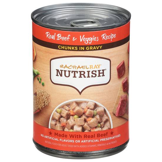 Rachael Ray Nutrish Chunks in Gravy Wet Real Beef & Veggies Recipe Dog Food