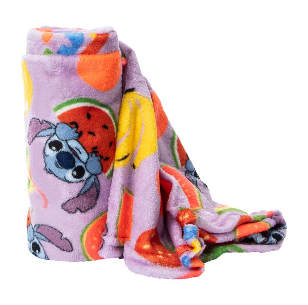Disney Stitch Silk Touch Fruit Theme Balnket, 40x50 in