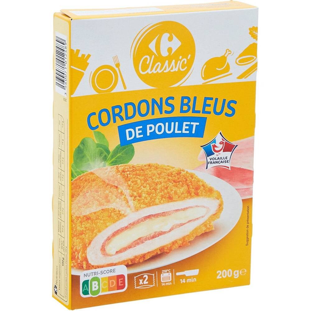 Carrefour - Cordons bleus de poulet (200g)