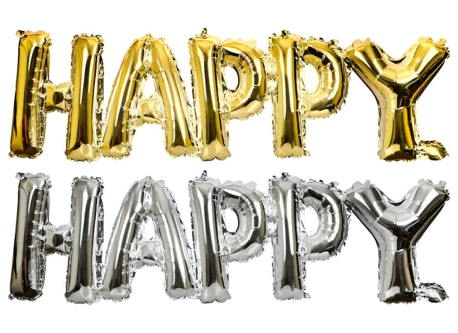 Happy Letter Self-Inflating Foil Balloons, 25 in