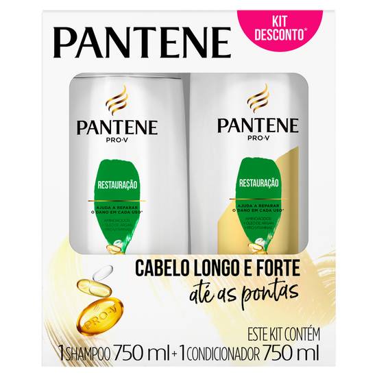 Pantene kit shampoo e condicionador restauração (2x750ml)