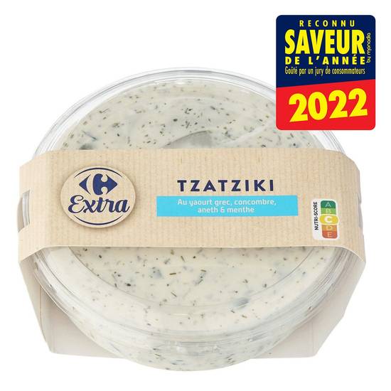 Carrefour Extra - Tzatziki au yaourt grec, concombre, aneth et menthe