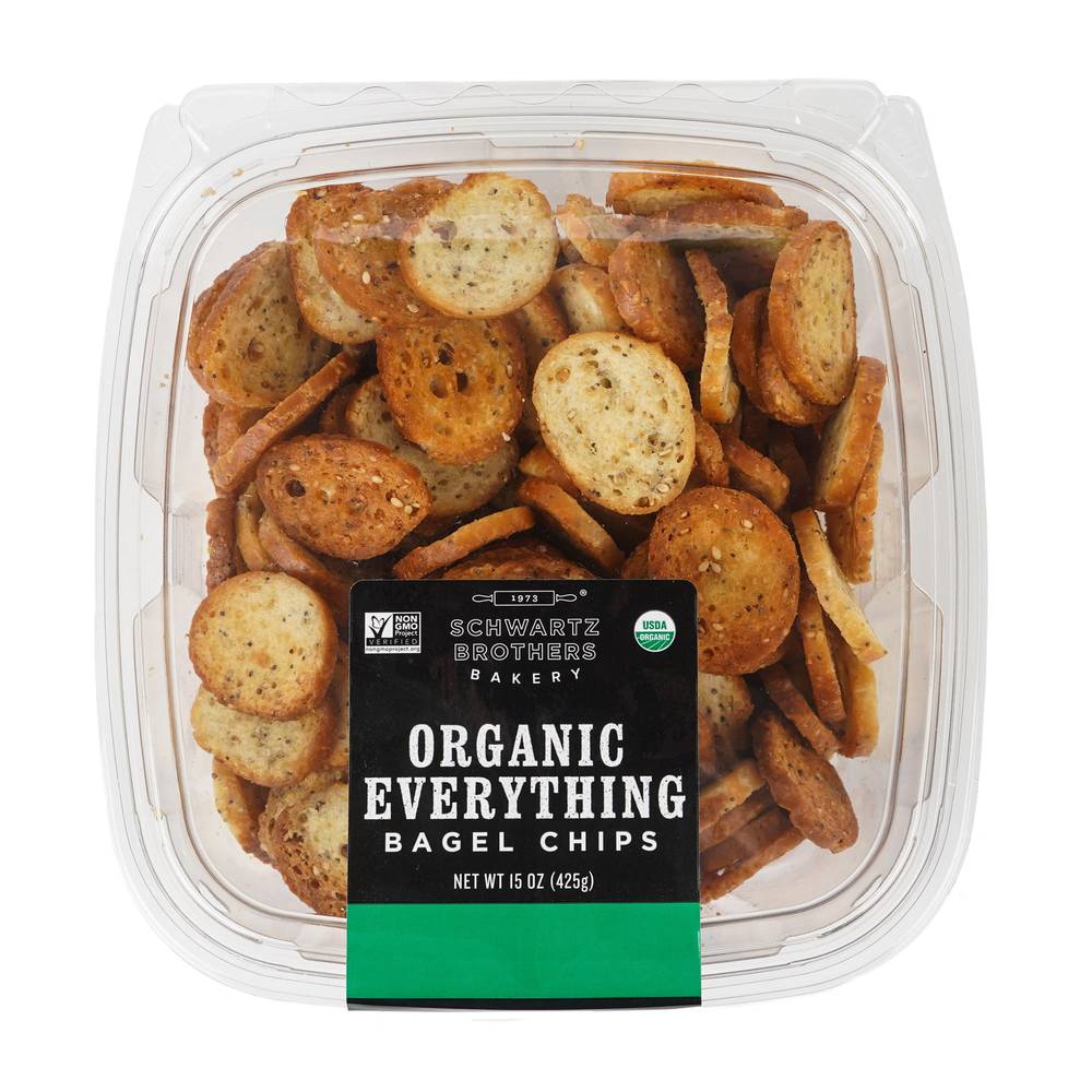 Schwartz Brothers Bakery, Organic Everything Bagel Chips, 15 oz