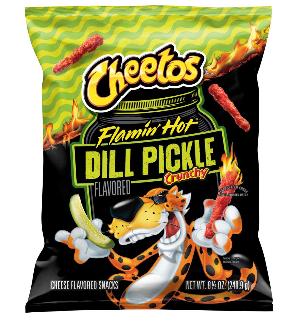 Cheetos Crunchy Cheese Snacks, Flamin' Hot Dill Pickle (8.5 oz)