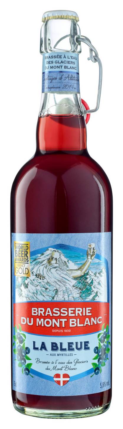 Brasserie Du Mont Blanc - Bière la bleue aromatisée à la myrtille (750ml)