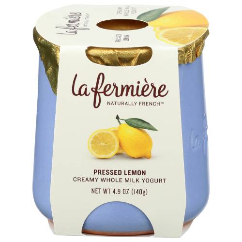 La Fermiere Naturally French Pressed Lemon Creamy Whole Milk Yogurt