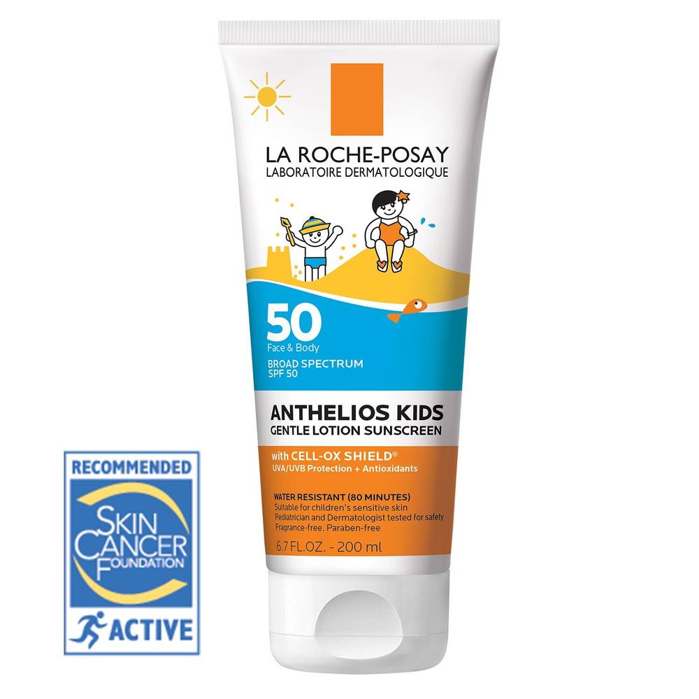 La Roche-Posay Water Resistant Kids Gentle Lotion Sunscreen Spf 50 For Face and Body (6.7 fl oz)