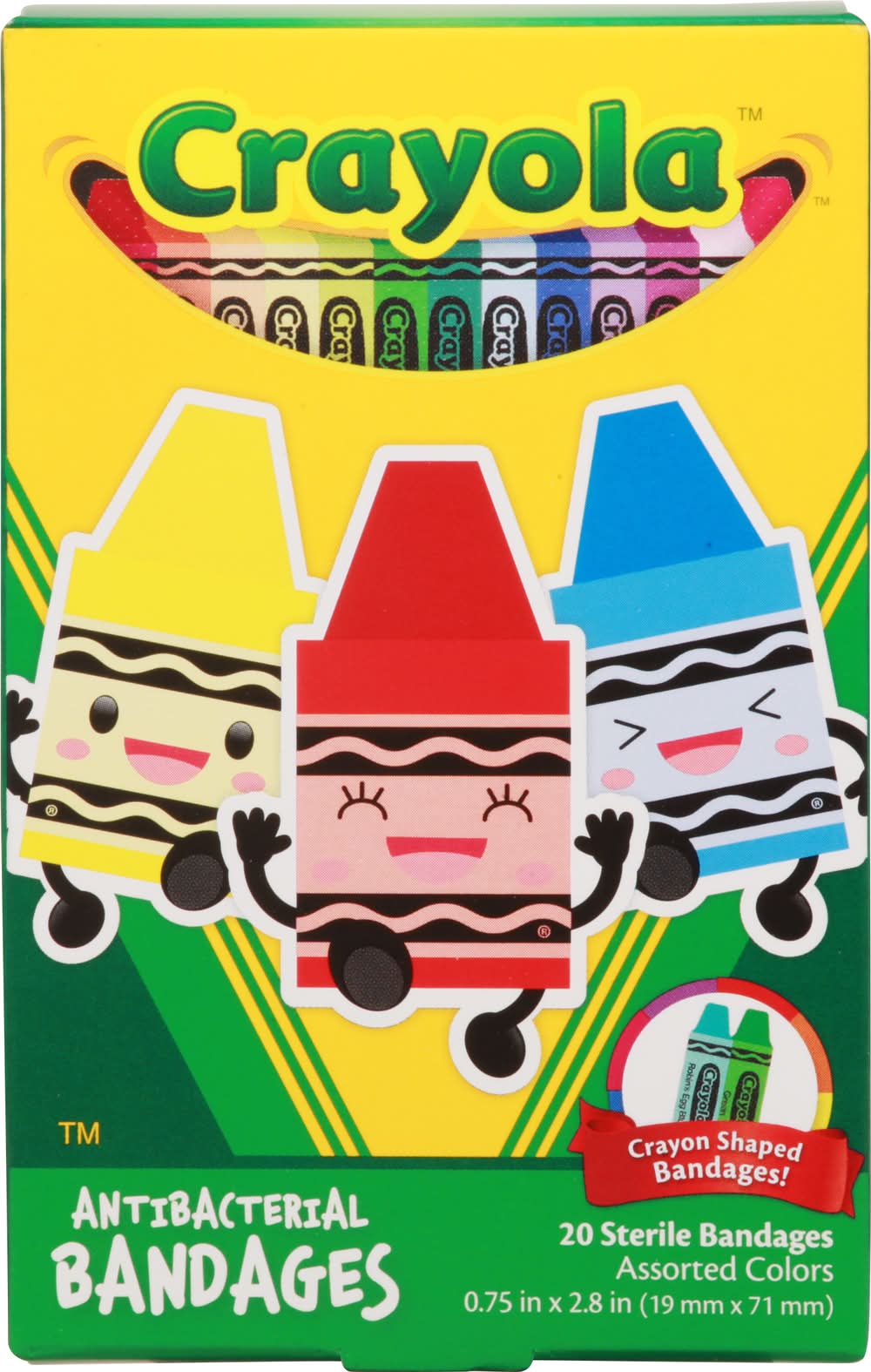 Crayola Assorted Colors Antibacterial Bandages