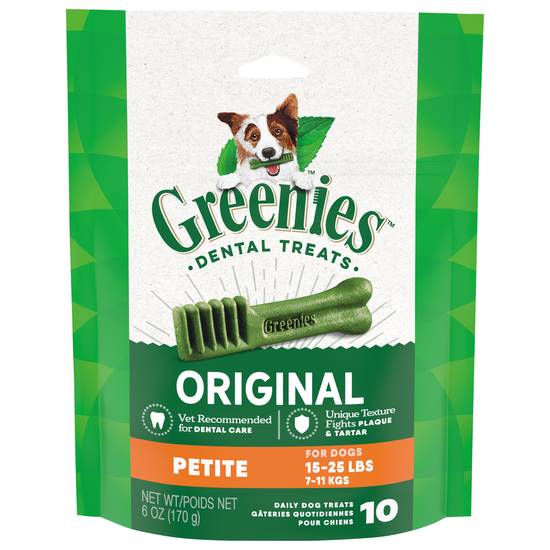 Greenies Original Petite Dental Dog Treat (10 treats)