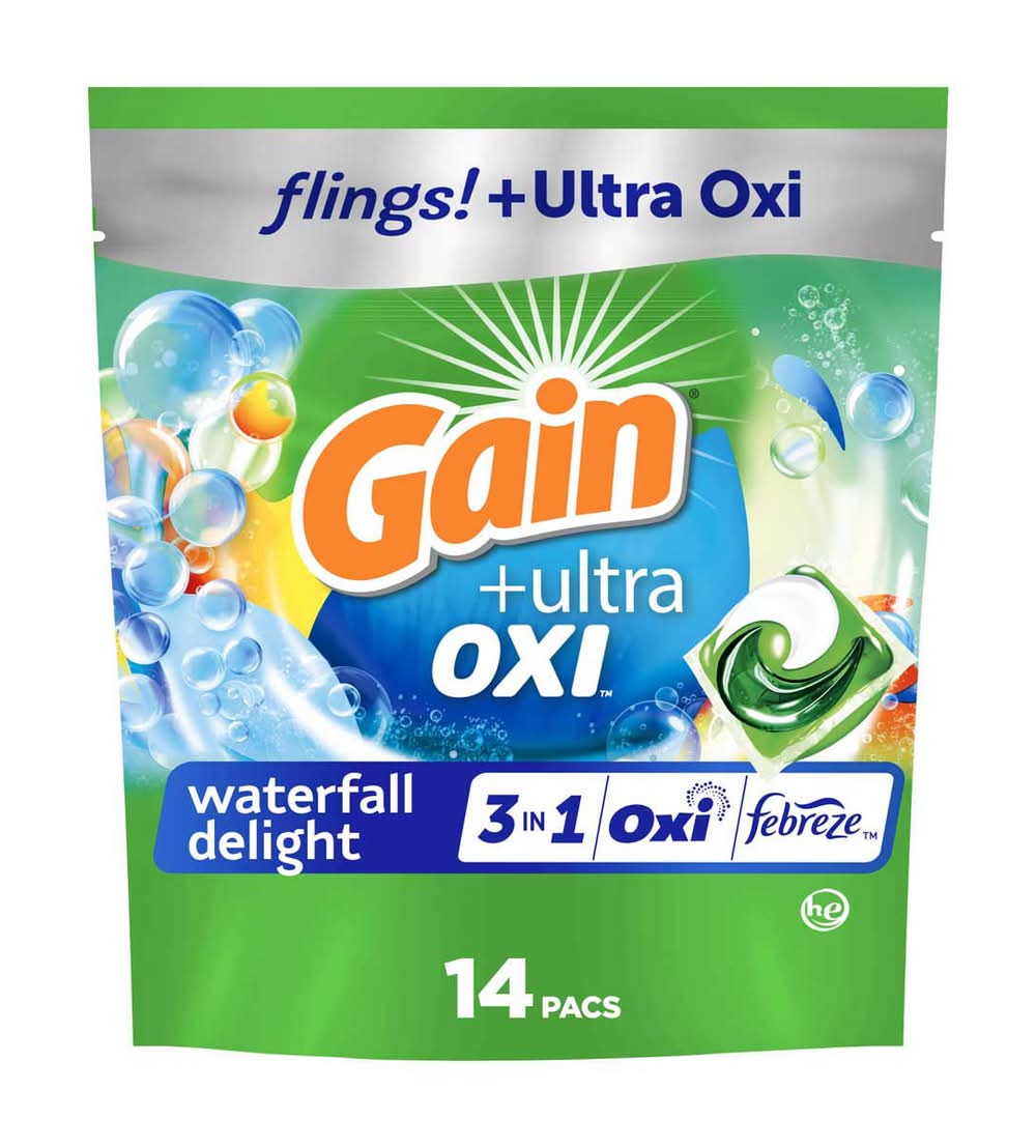 Gain 3-In-1 Flings Ultra Oxi Laundry Detergent (14 ct)