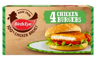Birds Eye Chicken Burgers With Golden Wholegrain (4 pack)