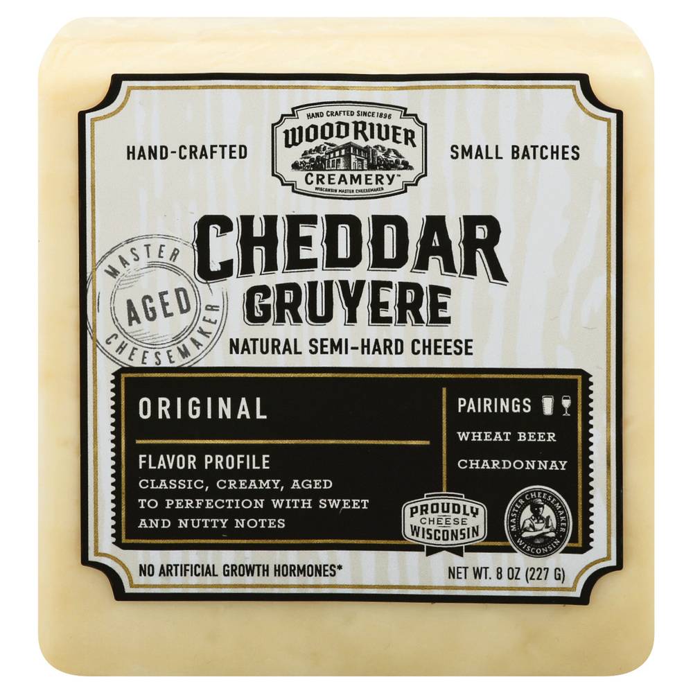 Burnett Dairy Wood River Creamery Original Cheddar Gruyere Aged Cheese (8 oz)