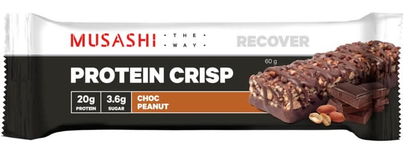 Musashi Protein Crisp Choc Peanut Bar 60g
