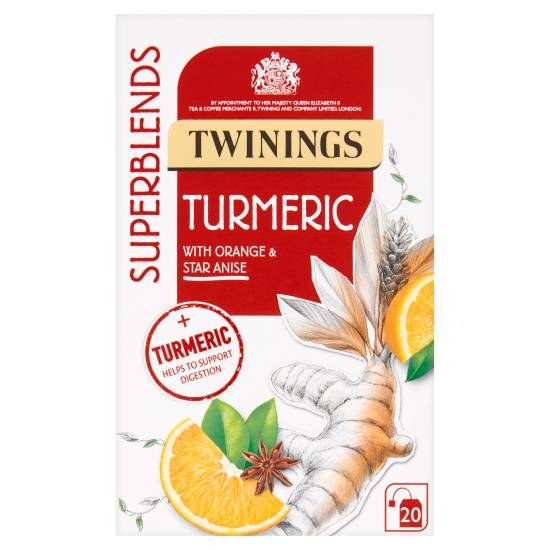 Twinings Superblends Turmeric With Orange and Star Anise, 20 Tea Bags