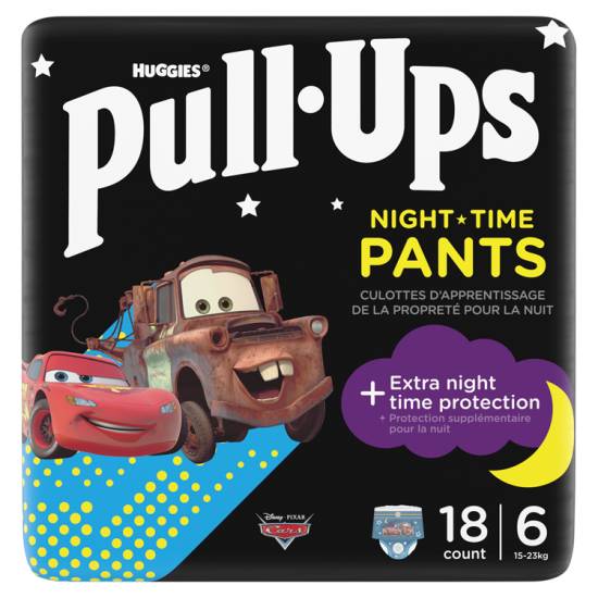 Huggies 6, Night Time Nappy Pants For Boys and Girls (18 pack)