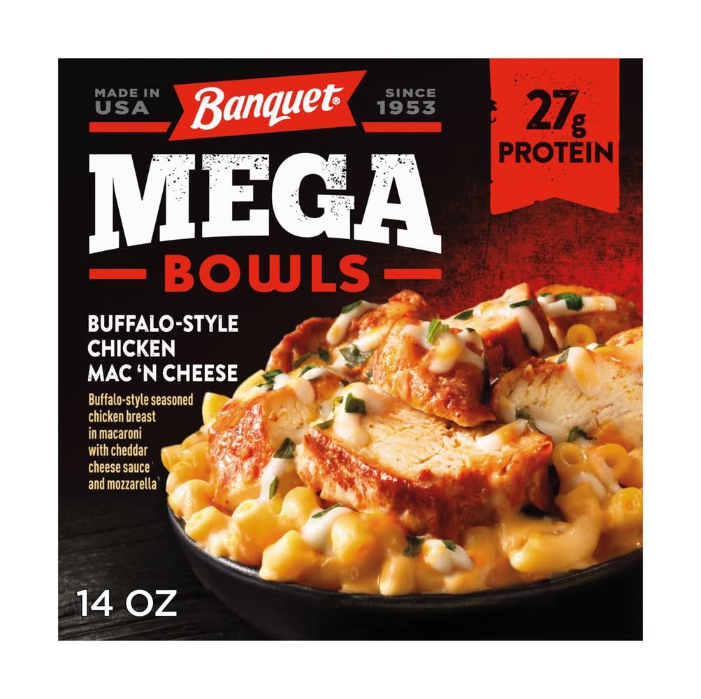 Banquet Mega Bowls Buffalo-Style Chicken Mac 'N Cheese (1.75 oz)