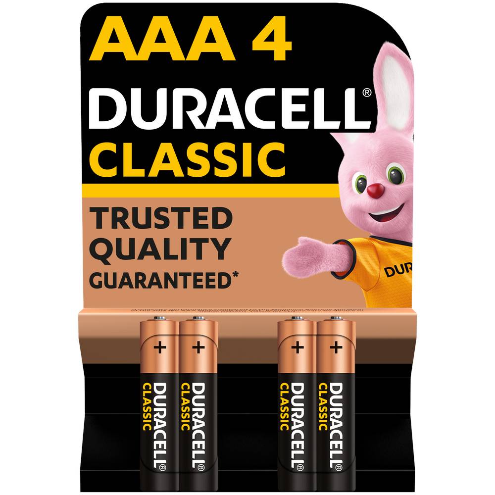 Duracell - Piles alcalines aaa classic (4 pièces)