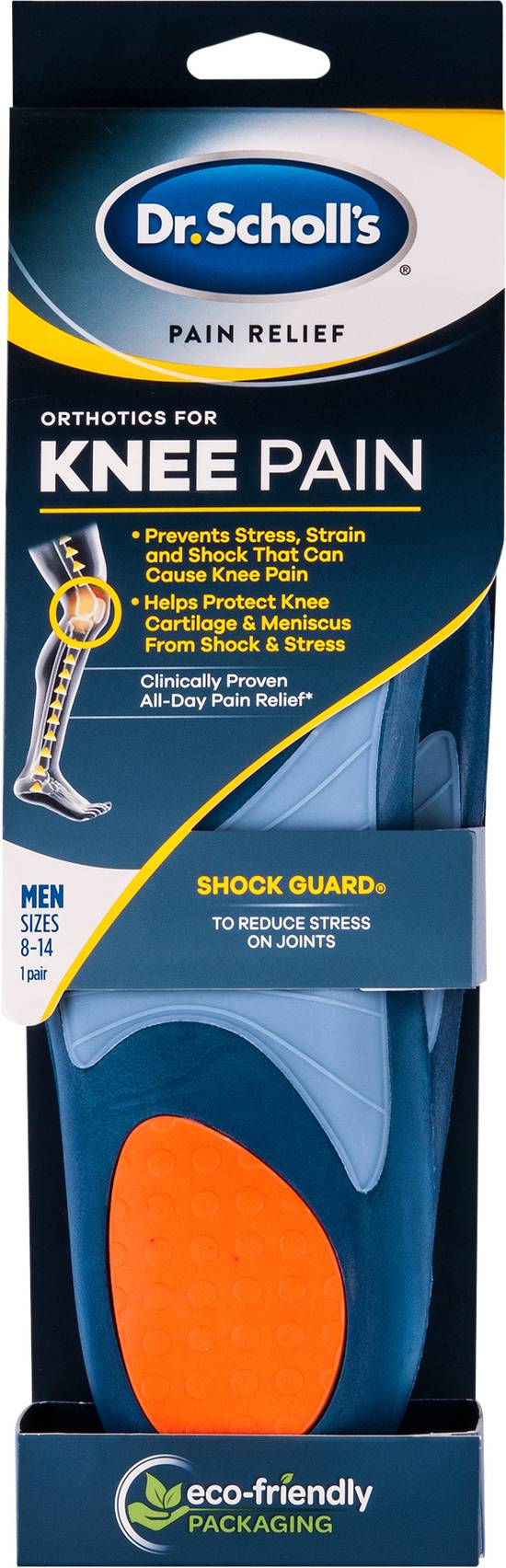 Dr. Scholl's Men Orthotics For Knee Pain Insoles Sizes 8-14