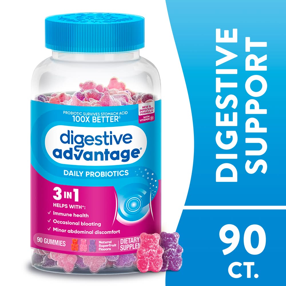 Digestive Advantage Superfruit Blend Probiotic Gummies (13.6 oz, 90 ct)