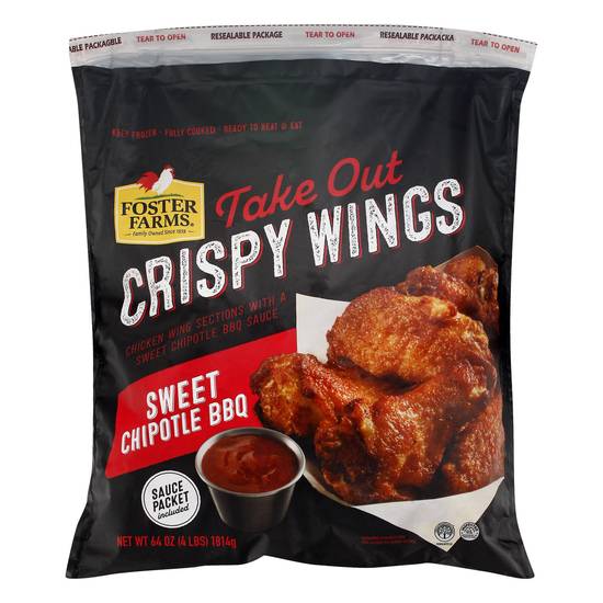 Foster Farms Sweet Chipotle Bbq Crispy Wings (64 oz)