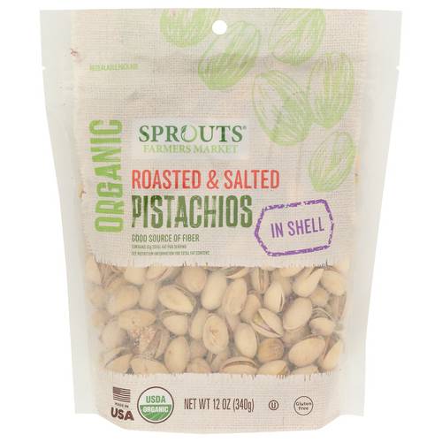 Sprouts Organic Roasted & Salted In Shell Pistachios