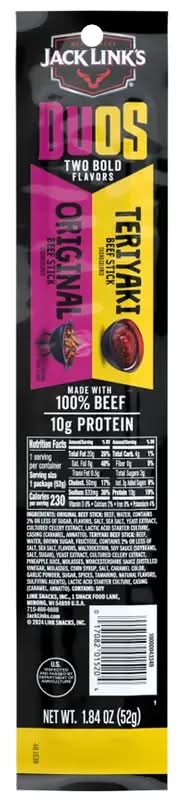 Jack Link's Duos Original & Teriyaki Beef Stick