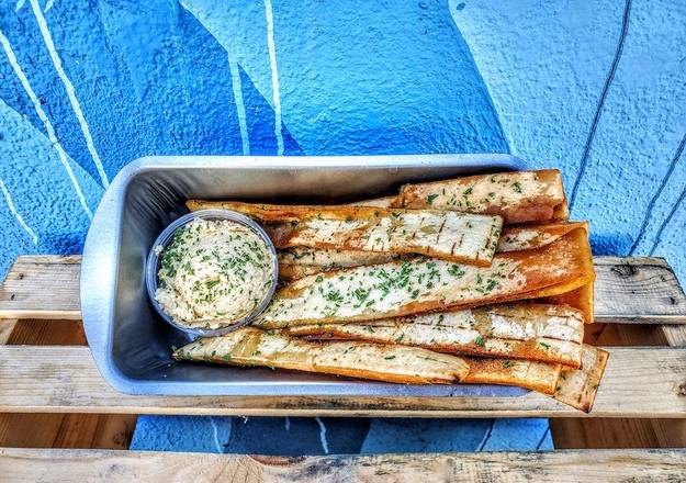 Fried Pita Strips with Hummus