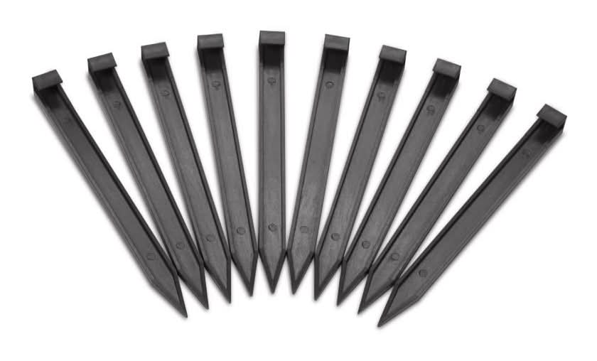 EasyFlex 10 -Pack 10-in Black Plastic Edging stake