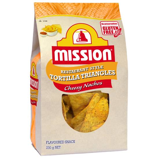 Mission Cheesy Nachos Tortilla Triangles Corn Chips