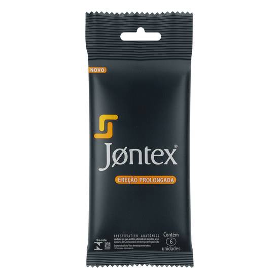 Jontex preservativo camisinha ereção prolongada (6 unidades)