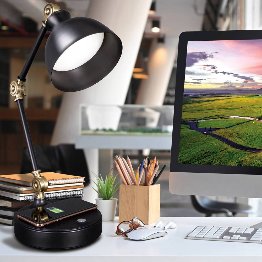 OttLite Wireless Charging LED Desk Lamp